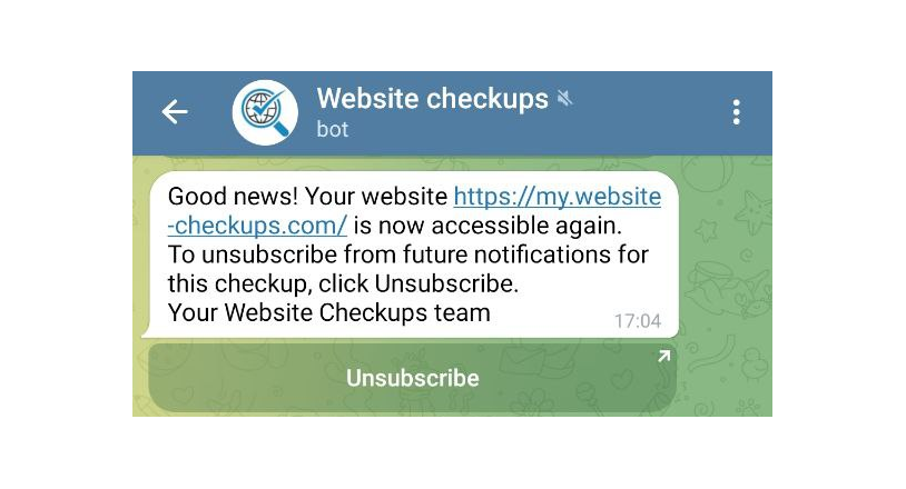 Telegram Notification Example